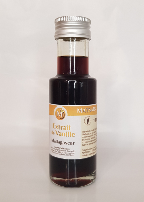 Extrait de Vanille 100 % Naturel de Madagascar – Flacon de 20 à 100 ml, Saveur Authentique