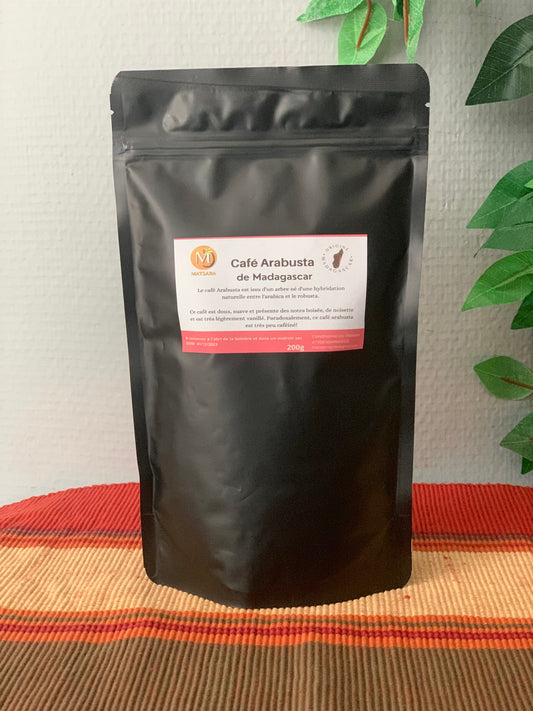Café Arabusta de Madagascar 200g – L'Équilibre Parfait entre Force et Douceur