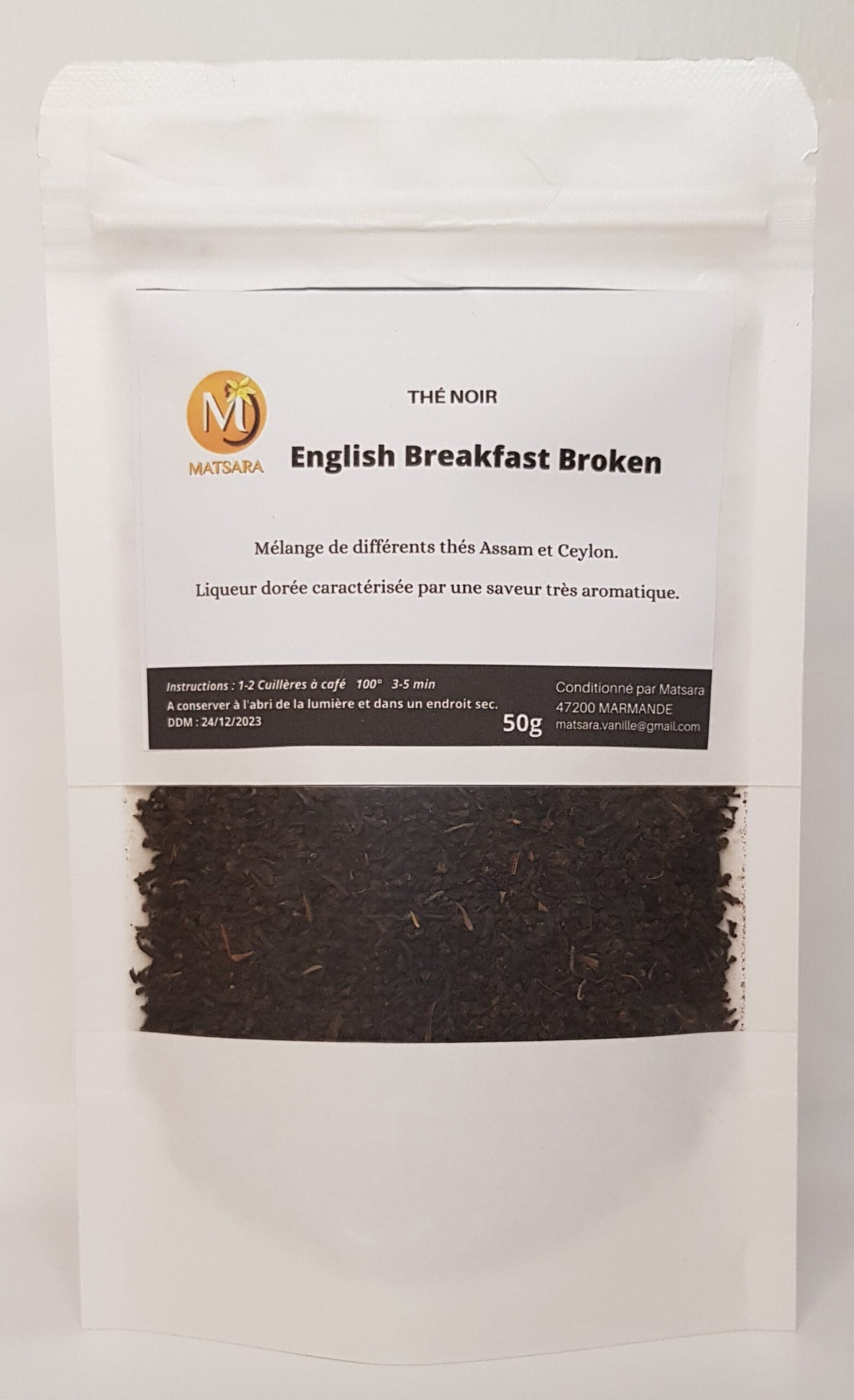 English Breakfast Broken – Thé Noir de Qualité 50g, Une Pause Gourmande à l'Anglaise