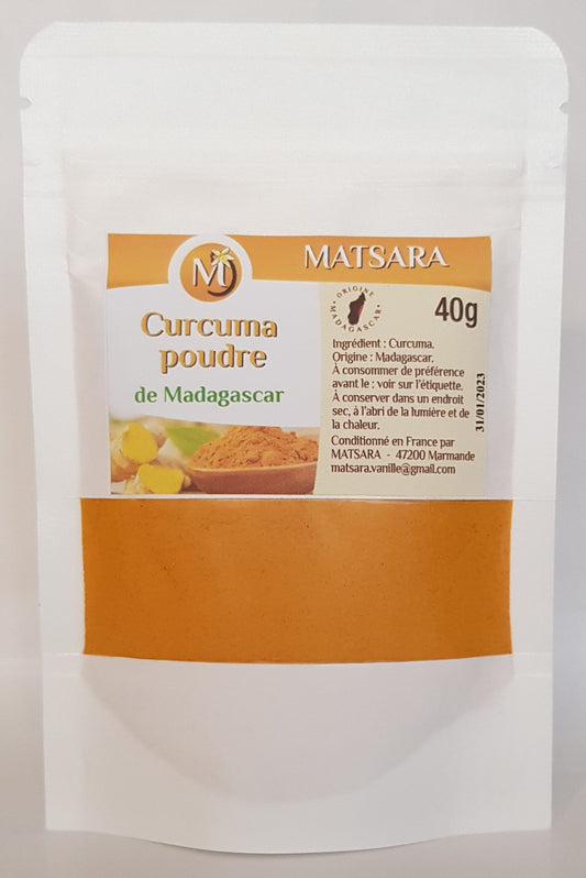 Curcuma en Poudre de Madagascar 40g – L’Élixir Doré de Saveurs Exotiques