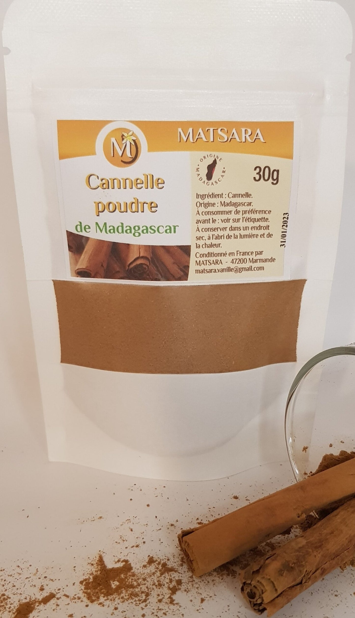 Cannelle en Poudre de Madagascar – 30g d’Épice Fine et Aromatique