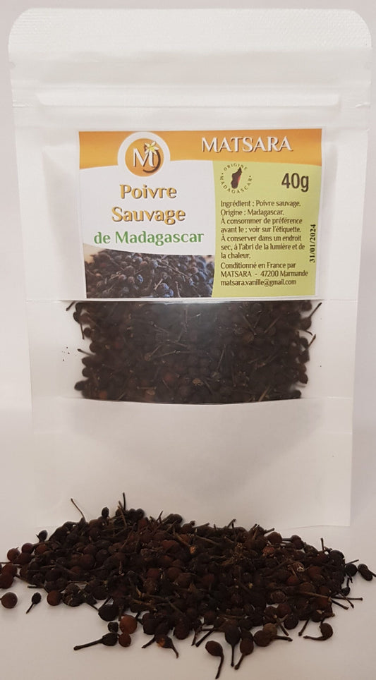 Poivre Sauvage de Madagascar 40g – L’Épice Rare aux Arômes Intenses